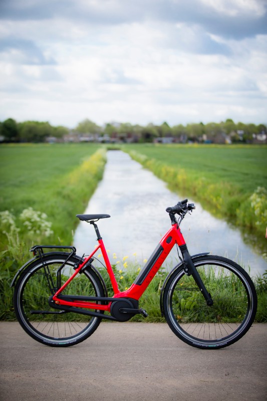 rode elektrische fiets